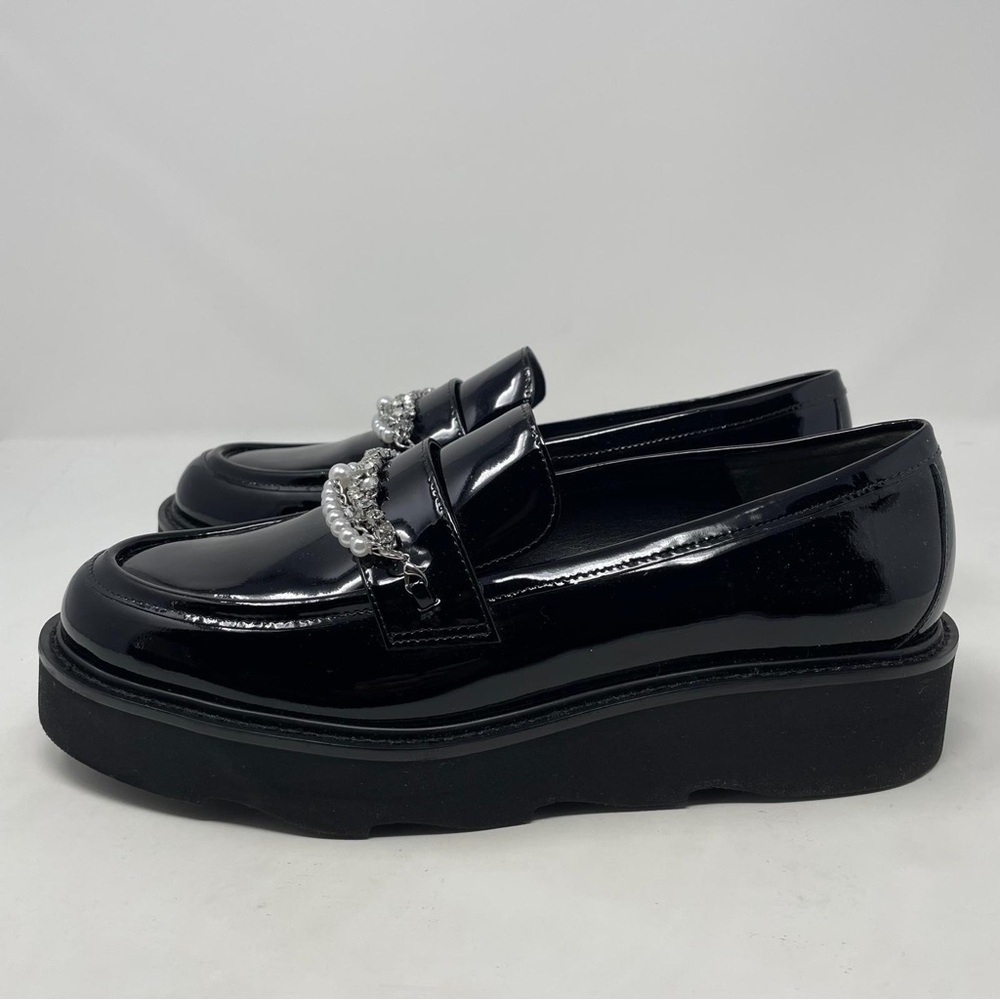 Stuart Weitzman Pearldrop Slip On Platform Loafer Flats - NWT - Picture 12 of 15